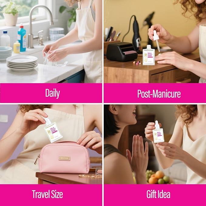 CHUCHU Nail Strengthener and Growth Serum: Natural Plant Repair Serum with Aloe Vera Scent - Nail Cuticle Care for Women Men Home Salon Gift