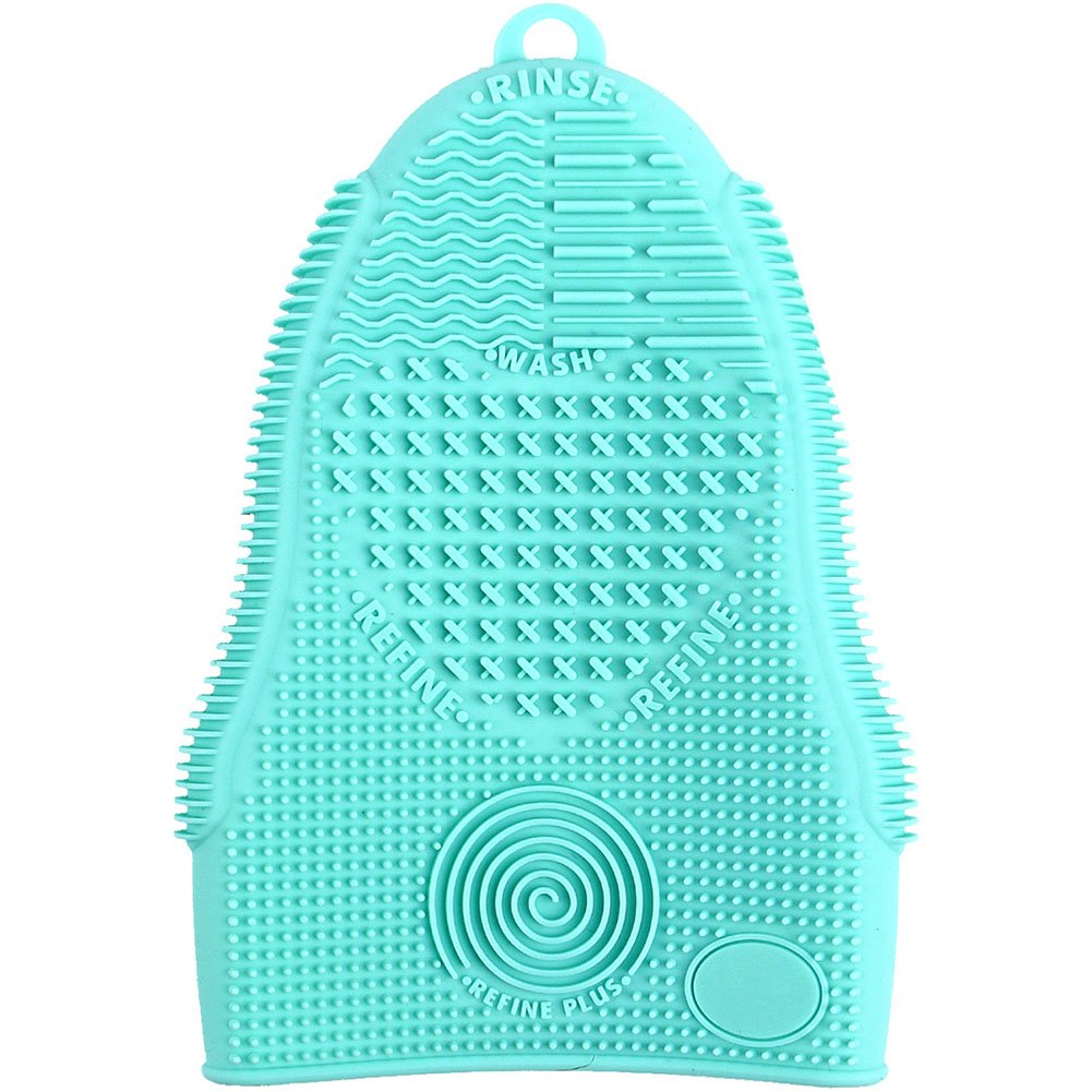 Makeup Brush Cleaner Glove Mat Mitt Silicone Cosmetic Cleaning Scrubber Tool Face Brushes and Eye Brush Washing Pad Mint Green