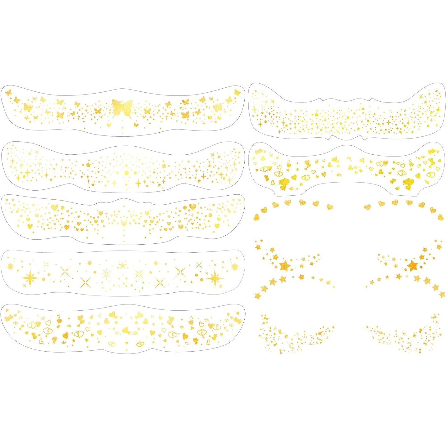 HyperFun 9 Pcs Face Glitter Freckles, Face Clavicle Glitter Fake Freckles Sticker, Waterproof Sparkle Freckles Makeup Patches for Women Rave Festival Accessories Concerts Party Prom