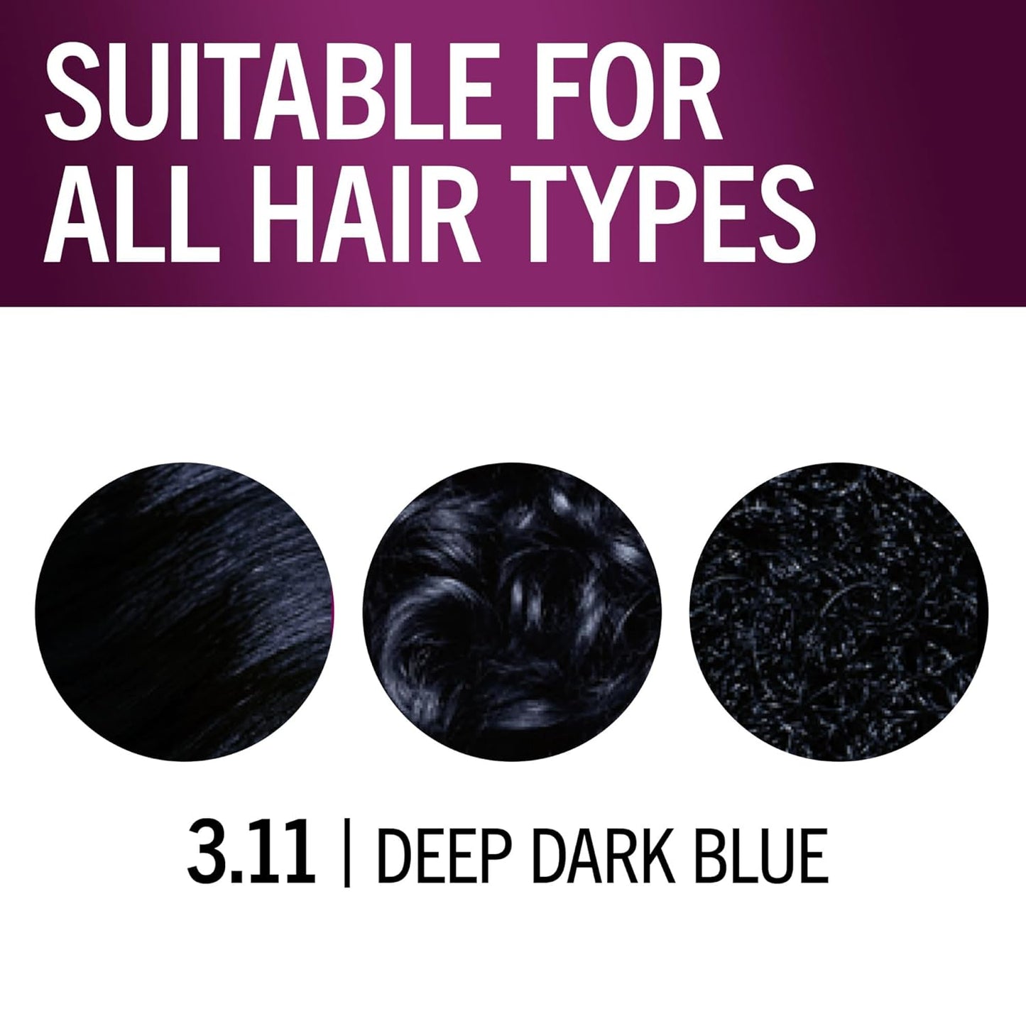 Schwarzkopf Keratin Permanent Hair Dye Cream, 3.11 Deep Dark Blue, Professional Quality Color for Up to 100% Gray Coverage, Bond Enforcing System