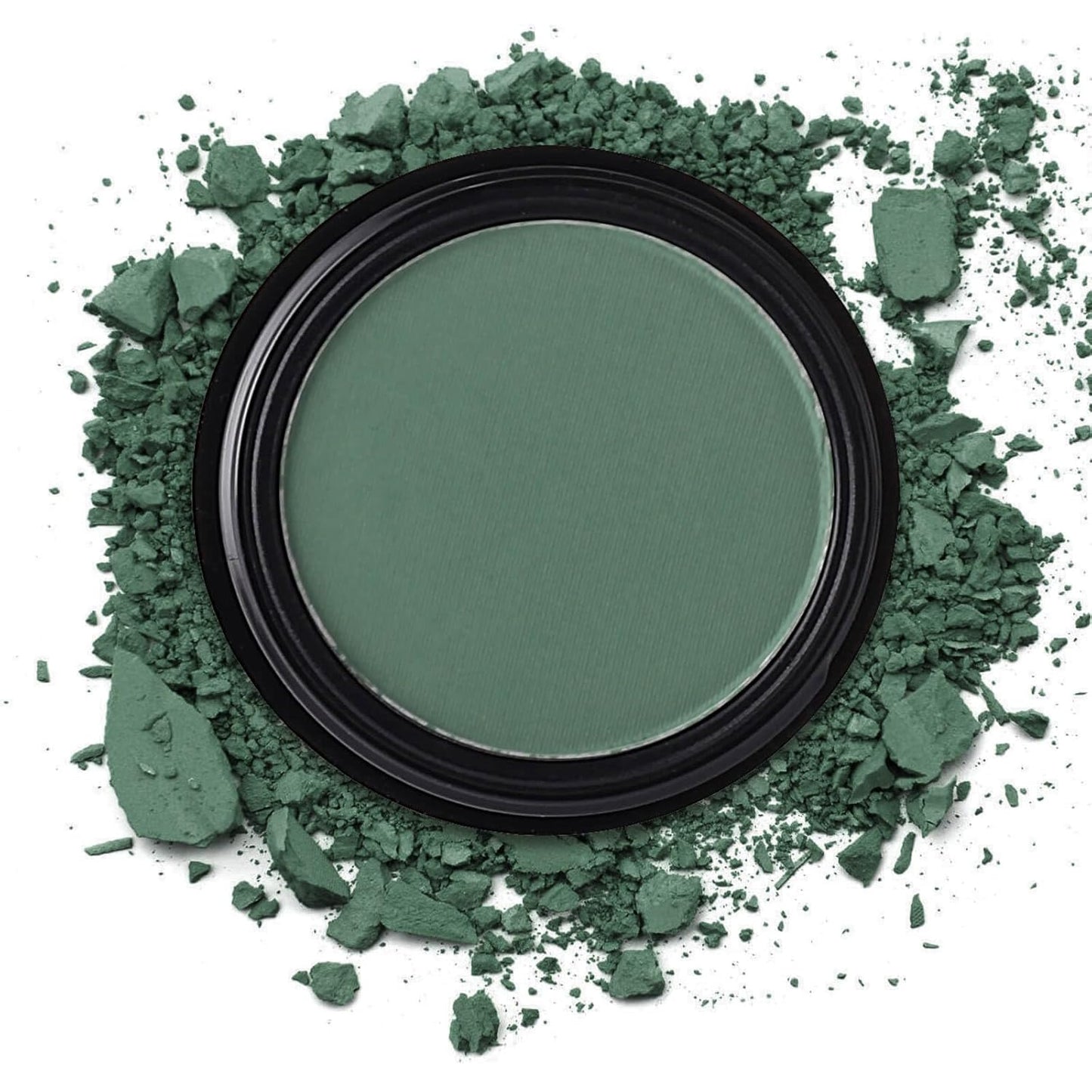 MEICOLY Single Green Eyeshadow Palette,Matte Green Eye Shadow for Elphaba Makeup,Pressed Powder Eyeshadow,Matte Shade Eyelid Color Eye Makeup,High Pigment,Long Wear