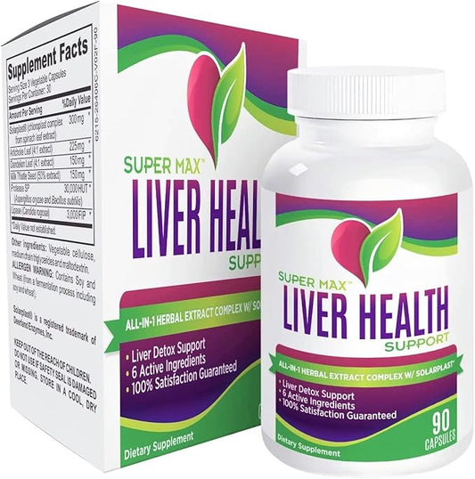 Liver Health Support Supplement (All-in-1) 6 Active 90 Capsules