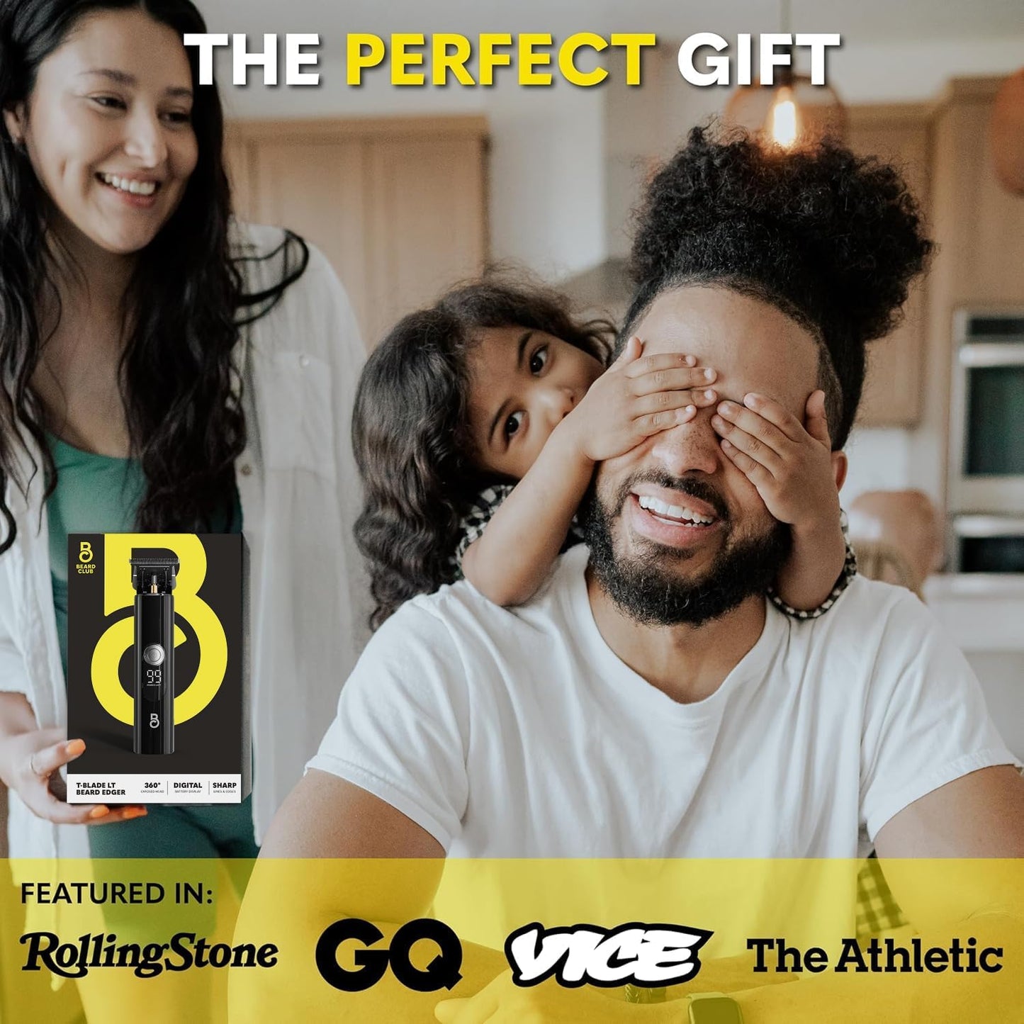 The Beard Club Professional T-Blade Beard Trimmer for Men LT - Barber Electric Shaver, Mustache & Hair Clippers for Men Zero Gapped Cordless Buzzer Hair Trimmer & T Liner - Edger Line Up Grooming Kit