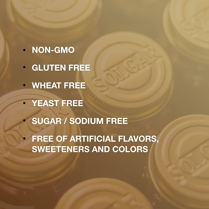 SOLGAR Biotin 5000 mcg - 100 Vegetable Capsules - Supports Healthy Skin, Nails & Hair - Non-GMO, Vegan, Gluten Free, Dairy Free, Kosher - 100 Servings