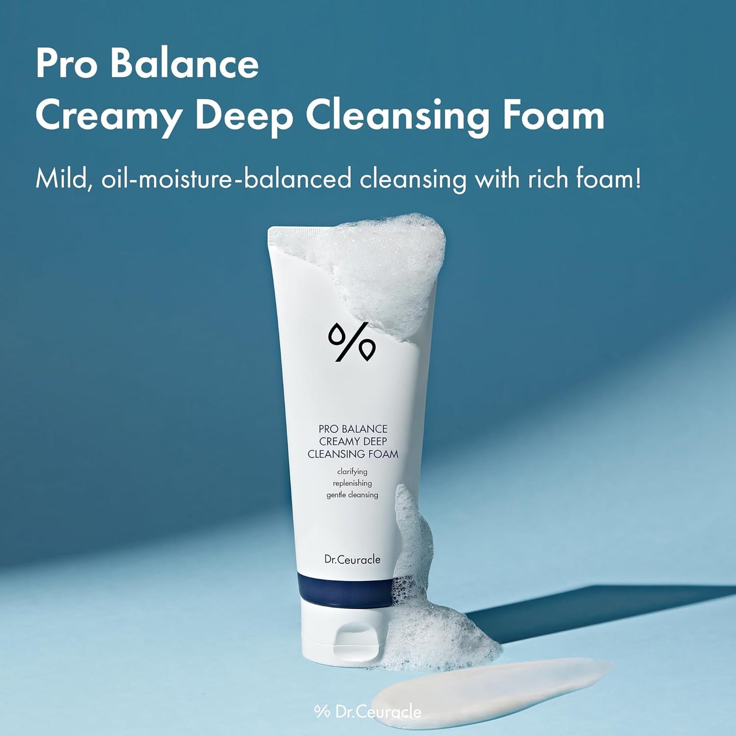 Dr.Ceuracle Pro Balance Creamy Deep Cleansing Foam - Korean Daily Hydrating Facial Wash, Oil & Moisture Balance Cleanser (150 ml / 5.07 fl. oz.)