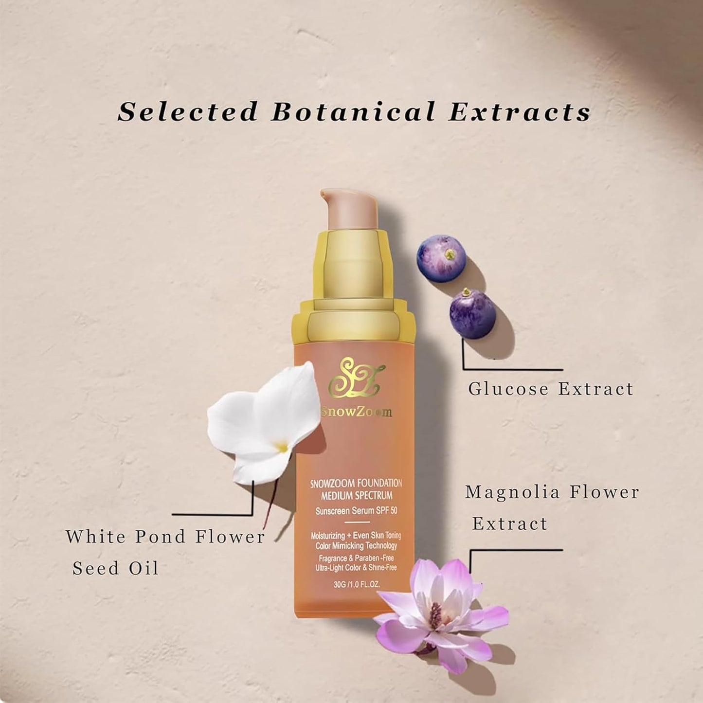 Bio Color Changing Foundation 4 in 1 Makeup-Medium/Light Spectrum with SPF 50+,Hydrating Longwearing & Waterproof (Deep Natural -for darker skinned people, 1.2 oz)