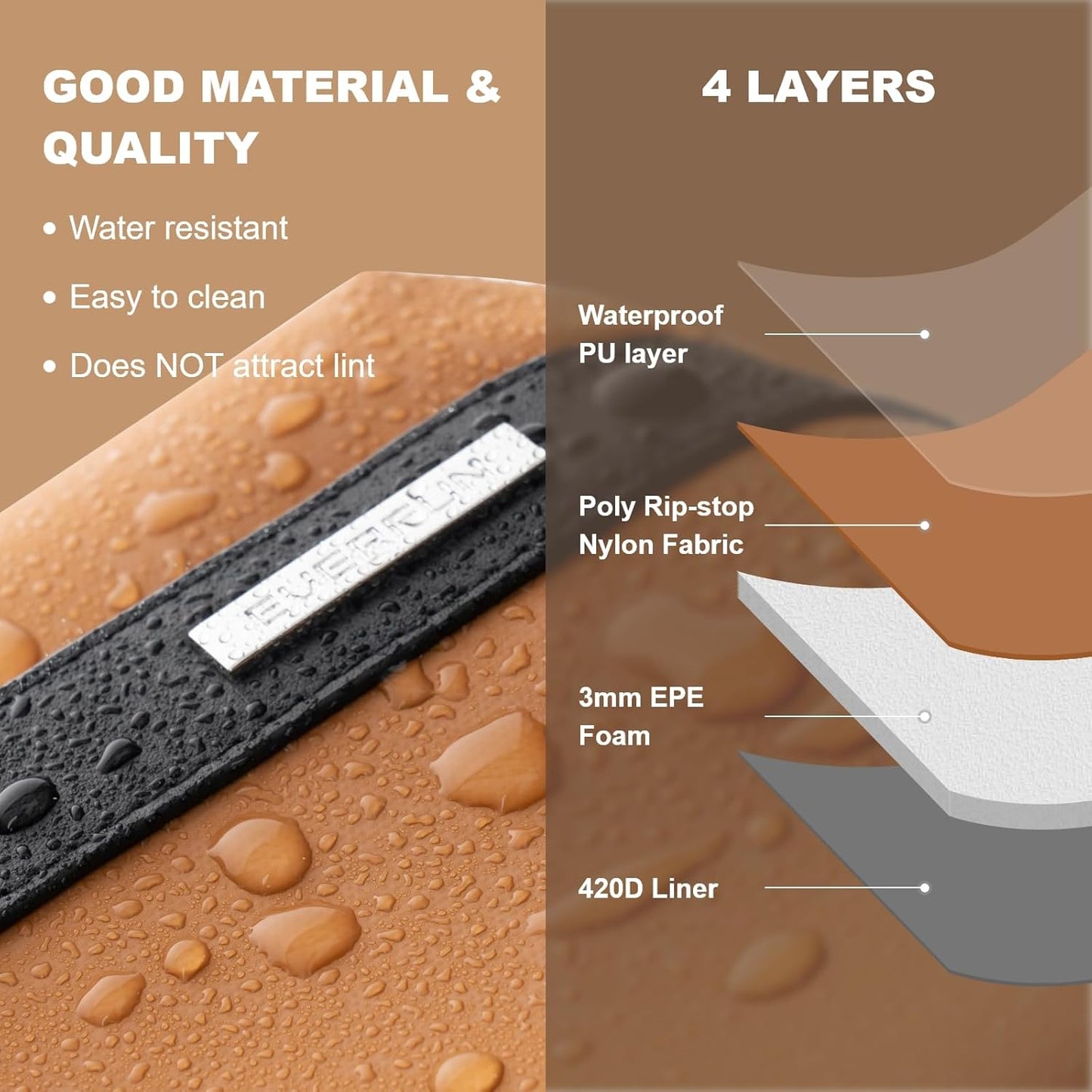 Everfun Compact Toiletry Bag for Men and Women Traveling, Wide Open Shaving Dopp Kit, Water Resistant Makeup Organizer Hygiene Bag with Wet Dry Compartment - Black, Medium