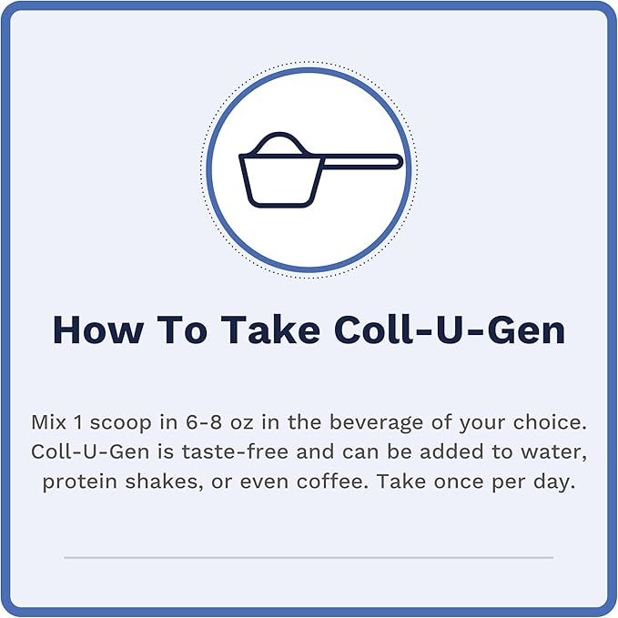 Coll-U-Gen | Joint Support Supplement | with Type II Undenatured Collagen (UC-II®) & Fortigel® | Unflavored Powder | 30 Servings