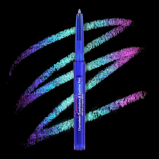 UCANBE Chameleon Eyeshadow & Eyeliner Gel Pencil-Multichrome Shifting Colors Metallic Glitter Eye Makeup,Waterproof Long-Lasting Smudge-Proof Multi-Dimensional Color (Teal Green to Rose Magenta)