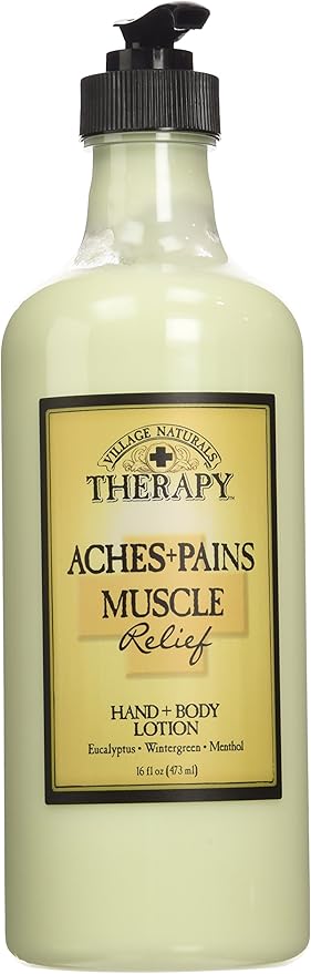 Village Naturals Therapy Muscle Shea Butter Lotion, Eucalyptus Mint Scent, 16 fl oz, Pack of 3