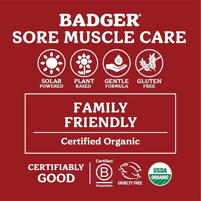 Badger Ginger Massage Oil, 100% Organic Massage Oil, w/Arnica Oil & Cayenne for Warming Soothing Deep Tissue Sore Muscle Relief, 4 fl oz Glass Bottle