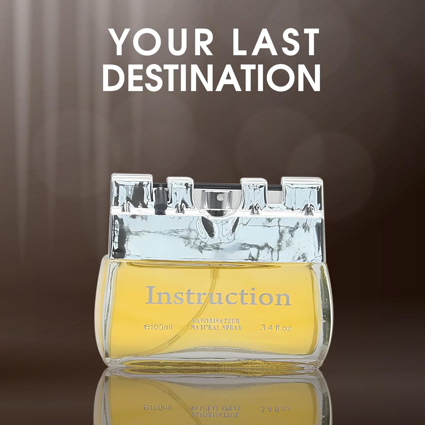 Instruction Sensual Woody Fragrance for Men | Long Lasting Cologne Aromatic Scent, Eau de Parfum Natural Spray - Great Holiday Gift, 3.4 Fl Oz/100 Ml