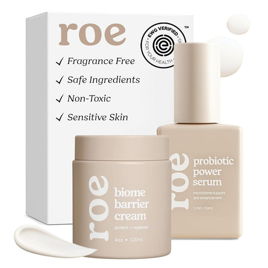 Roe Wellness Baby Cream & Baby Serum Power Pair Biome Barrier | For All Skin & Ages | Hydrating Body, Face, Dry Irritated Skin Toddlers, Newborns Skincare (Power Pair)