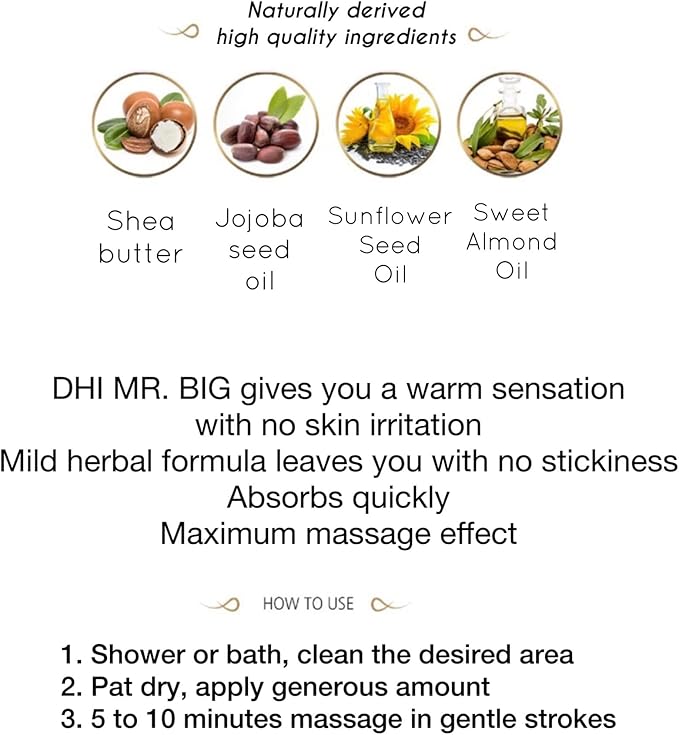 MR.Big Original Men's Massage Creme for Men 3.4fl.oz