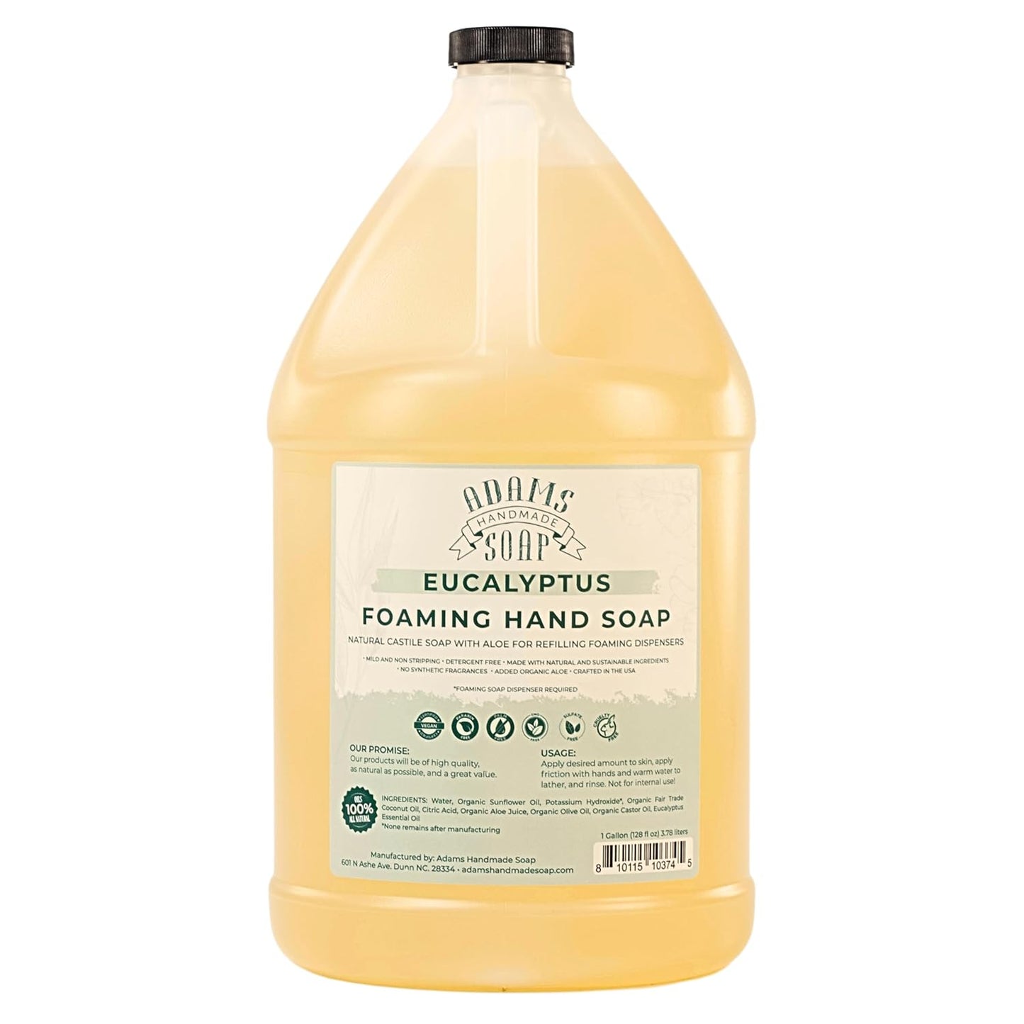 Adams Handmade Soap Liquid Foaming Soap 1 Gal - Eucalyptus