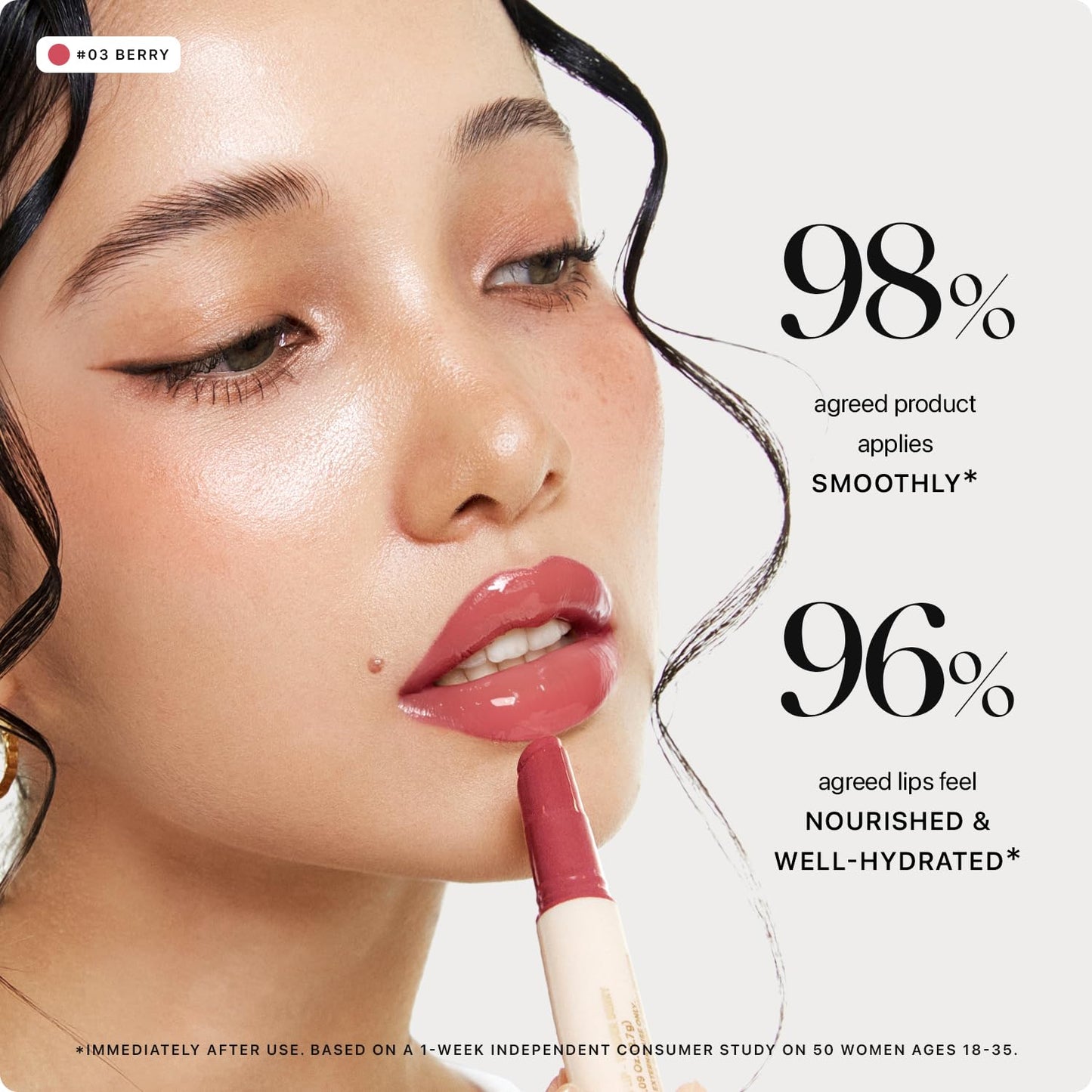 Nature Republic HONEY MELTING LIP (03 BERRY) SOFT LIP STICK, Hydrating Gloss, Moisturizing balms, Sheer tint, Shine & Glowy Finish, korean make up, Stocking Stuffers