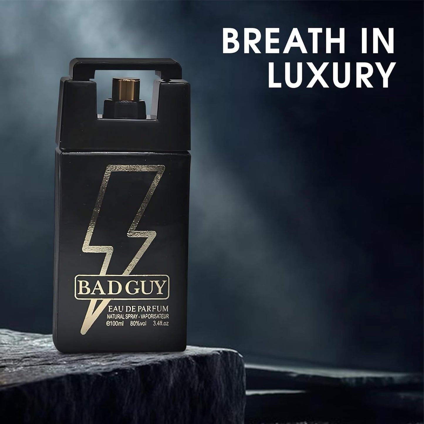 Bad Guy Eau De Parfum Top Notes Of Lemon, Bergamot, Star Anise, Olive Blossom & Guaiac Wood - Base Notes Of Leather, Bean & Tobacco - Ideal For Daily Wear -3.4 Oz Bottle