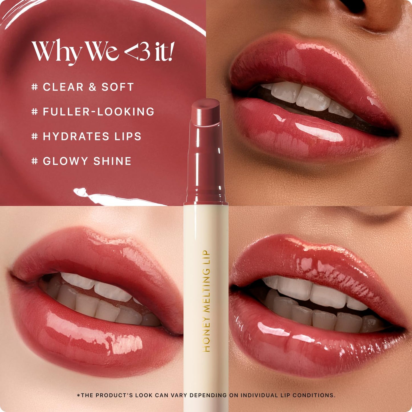 Nature Republic HONEY MELTING LIP (05 PLUM) SOFT LIP STICK, Hydrating Gloss, Moisturizing balms, Sheer tint, Shine & Glowy Finish, korean make up, Stocking Stuffers