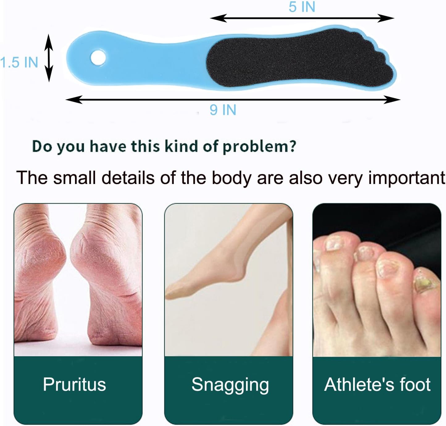 10 Pack Foot File, Professional Foot Callus Remover Sandpaper Pedicure Tools, Double Side Foot Scrubber, Sander for Dead Skin Foot Rasp Pedicure for Women Mother Family Manicure Beauty Shop Spa