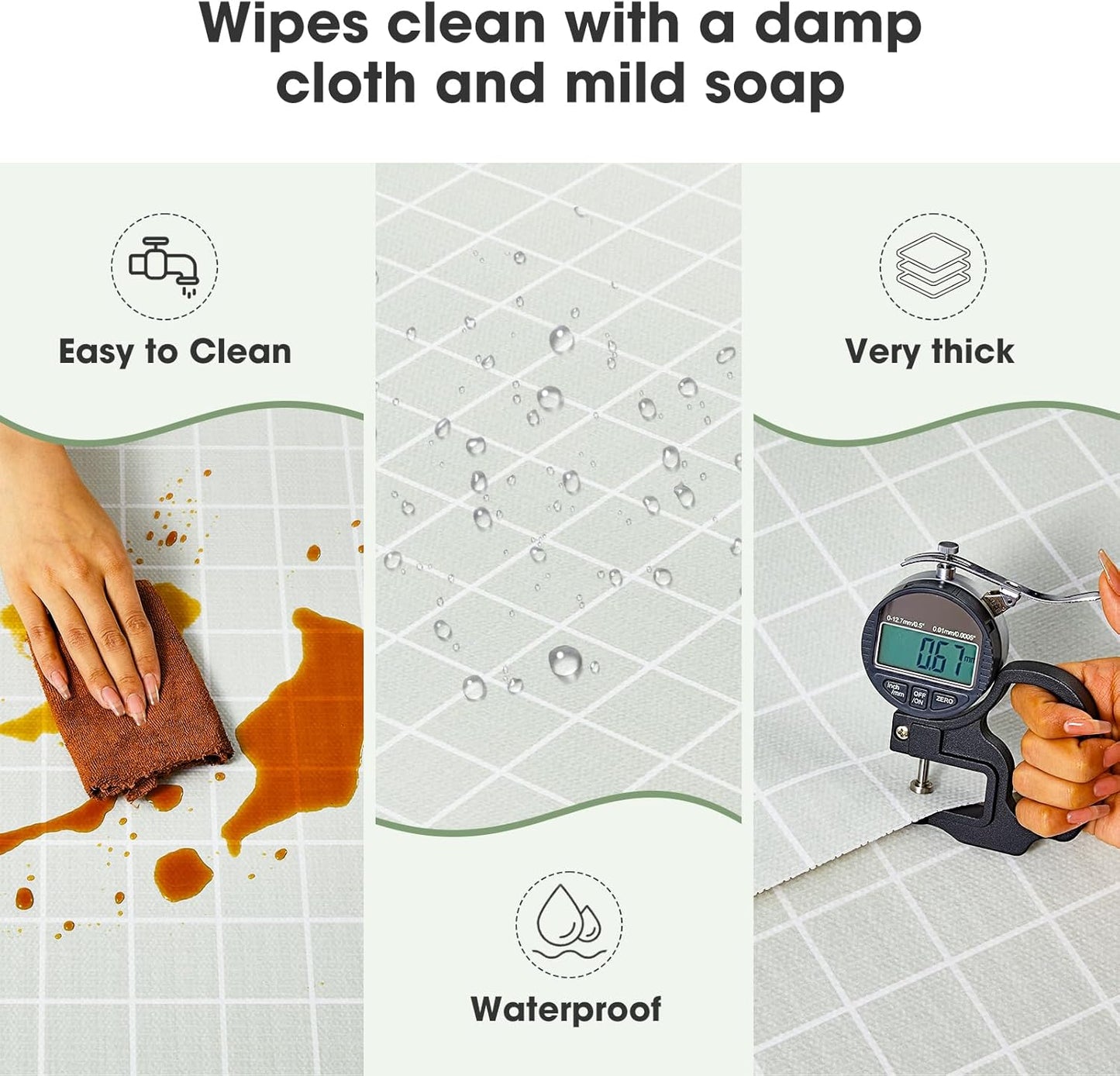 Beautysaid Shelf and Drawer Liner for Kitchen Cabinet, Non Adhesive Non Slip Shelf Paper Waterproof Washable Thickened for Dresser Pantry Shelve Bathroom Protector Liner(Light Green,12 in x 20 FT)