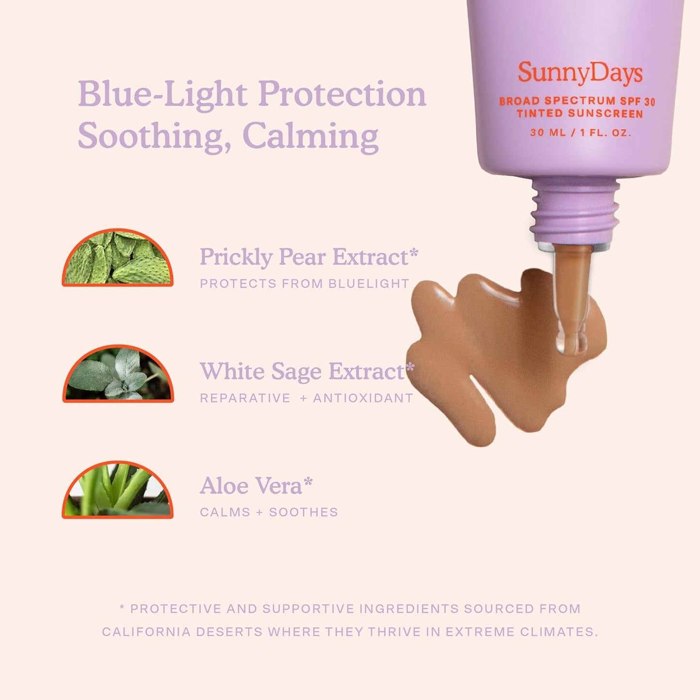 Tower 28 Beauty SunnyDays SPF 30 Tinted Sunscreen - For Sensitive Skin - 2-in-1 Facial Broad Spectrum UVA/UVB Protection + Foundation - Shade 35 POINT DUME - Medium with Neutral Undertones, 1 Fl Oz