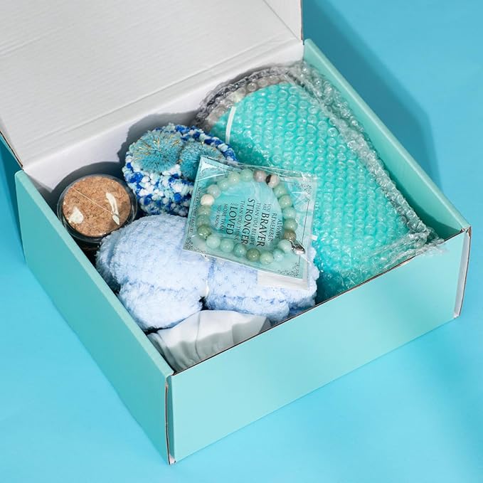 9PCS Relaxing Spa Gifts Basket Set for Women Blue Ocean, Self Care Gifts Mother Day's Gifts Idea for Birthday Gifts, Best Friends Sister Wife Girlfriend Coworker Teacher Employee