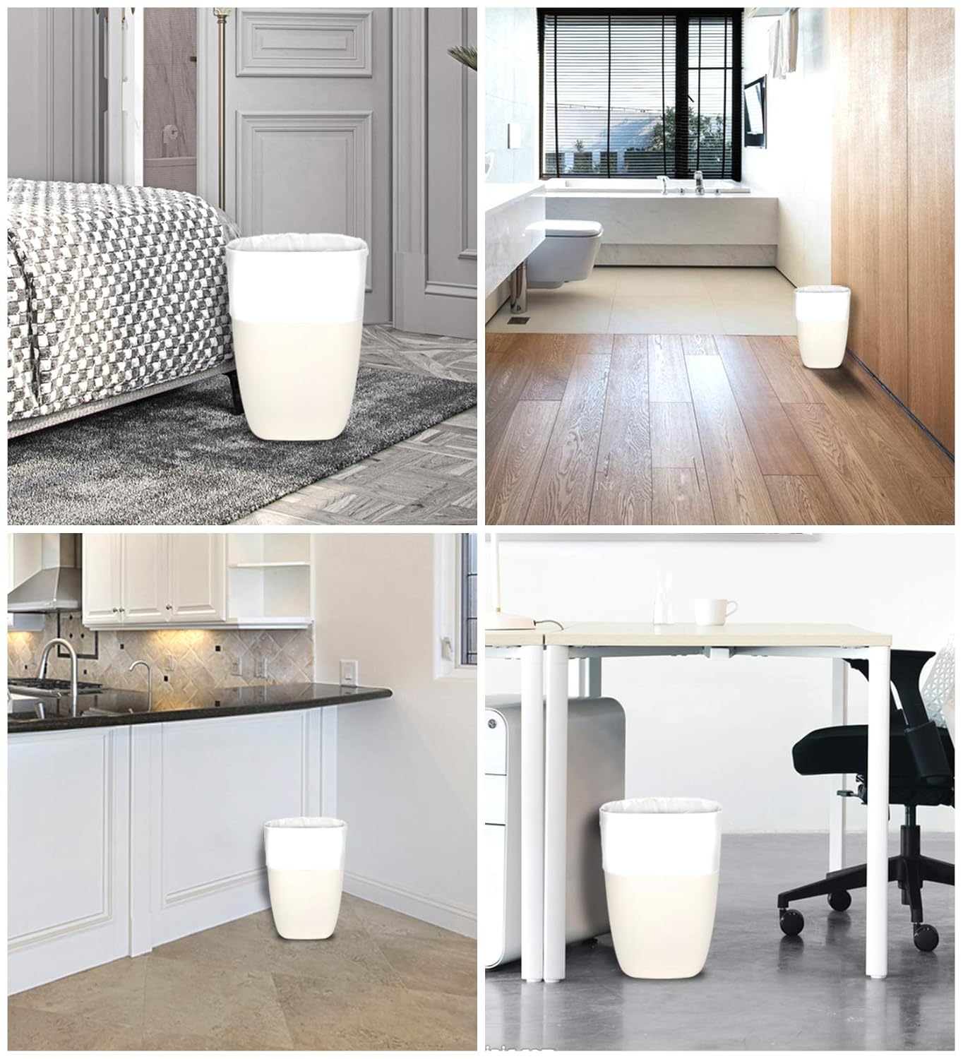 FORID Clear Small Trash Bags, 1.2 Gallon Garbage Bags, Wastebasket Bin Liners 220 Count Plastic Trash Bags for Bathroom Bedroom Office Garbage Can 5 Liters - Durable & Thick Trash Bag