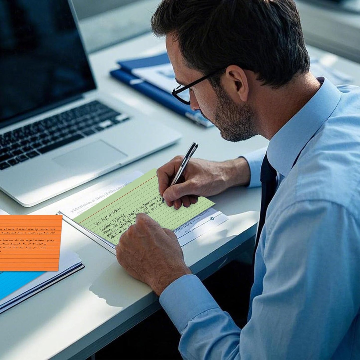 Koogel 180PCS Large Colored Index Cards, 5x8 Inch Lined Index Neon Colored Flash Cards with Both Sides Notecards for Back To School Studying School Classroom Note Taking Recipes Supplies