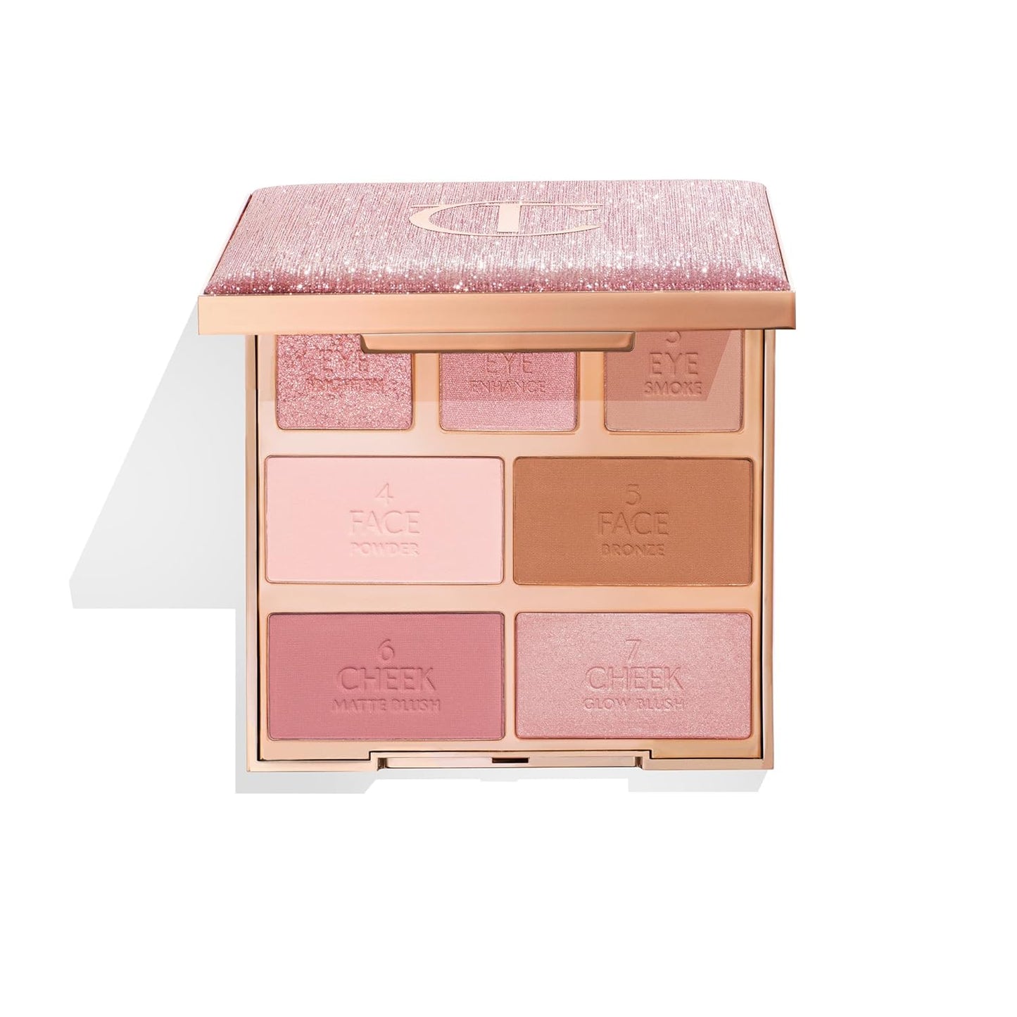 Charlotte Tilbury Instant Look in a Palette - Powder Face Makeup for Eyes & Cheeks - Powder Bronzer, Highlighter & Blush for the Perfect Summer-Fresh Glow - Pretty, Glowing Beauty