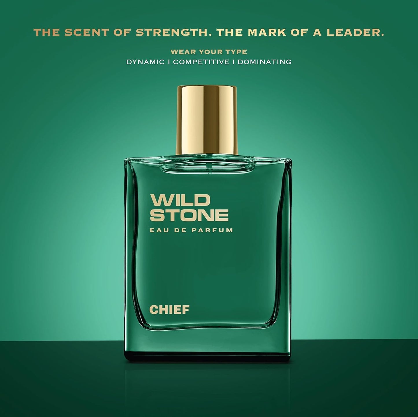 Wild Stone Chief Perfume for Men| Luxury Eau De Parfum | Long-Lasting Fragrance | Premium Perfume for Men l Infused with Aquatic and Woody Notes 100 ml 3.4 Fl oz | Vegan | Clean Ingredients