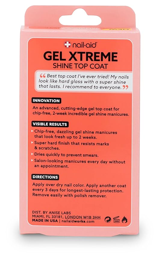 NAIL-AID Ceramide Extreme Thickener + Gel Top Coat, Clear, 2 Count