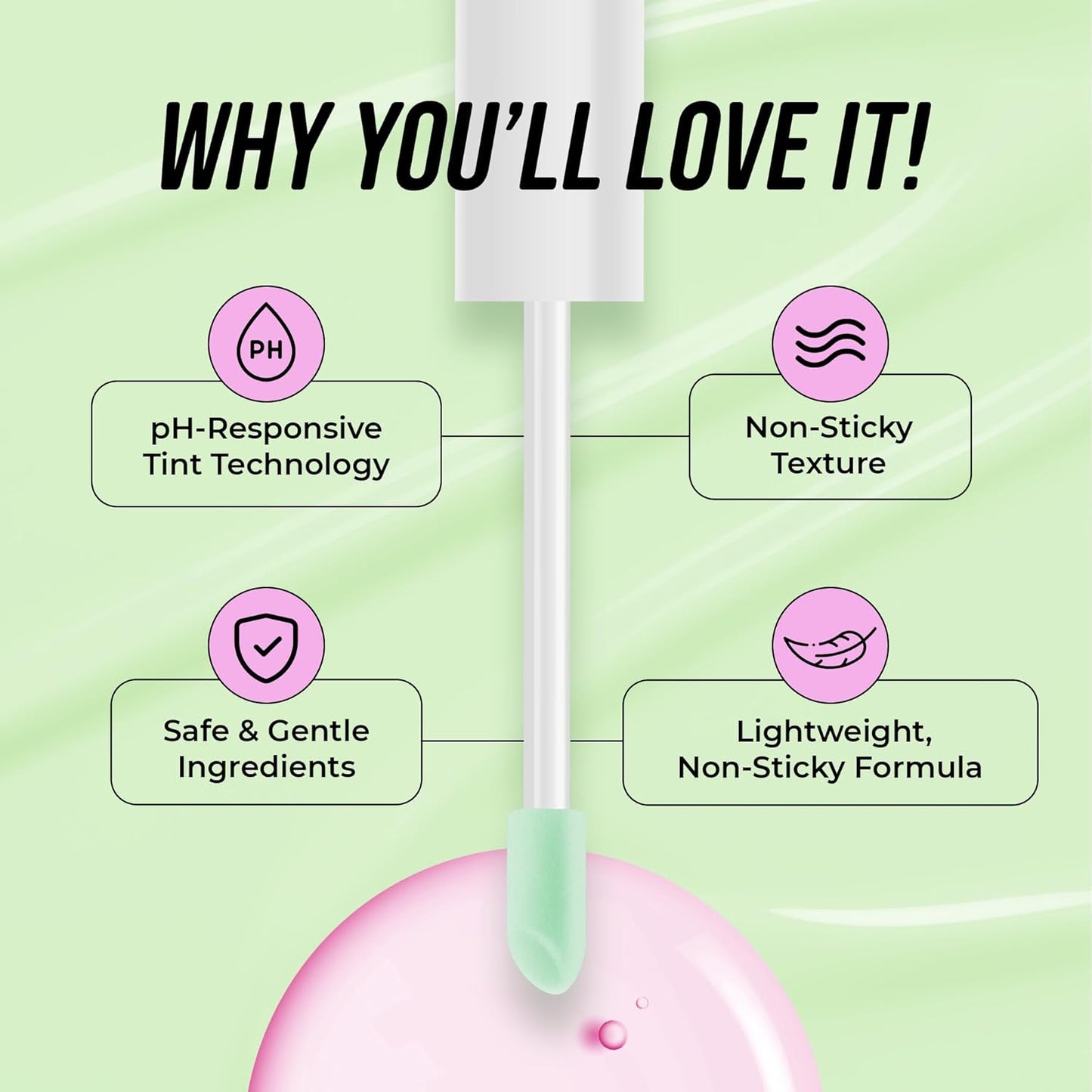 The Beauty Spy Yuli Color Changing Lip Oil | Hydrating Lip Gloss Korean | pH-Reactive Non Sticky Lip Gloss Formula With Argan Oil, Squalane, Shea Butter | Glass Shine Effect (Green Plum)