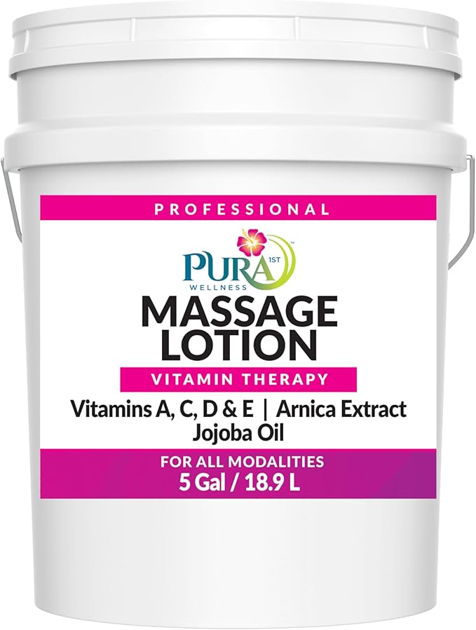 Vitamin 5 Gallon Therapy Massage Lotion, Professional Deep Tissue, Skin Hydrating, Natural Ingredients, Unscented for Physical Recovery, Muscle Relief, Skin Softening