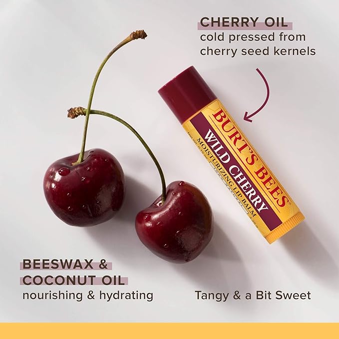 Burt's Bees Moisturizing Lip Balm, Wild Cherry, 0.15 Ounce