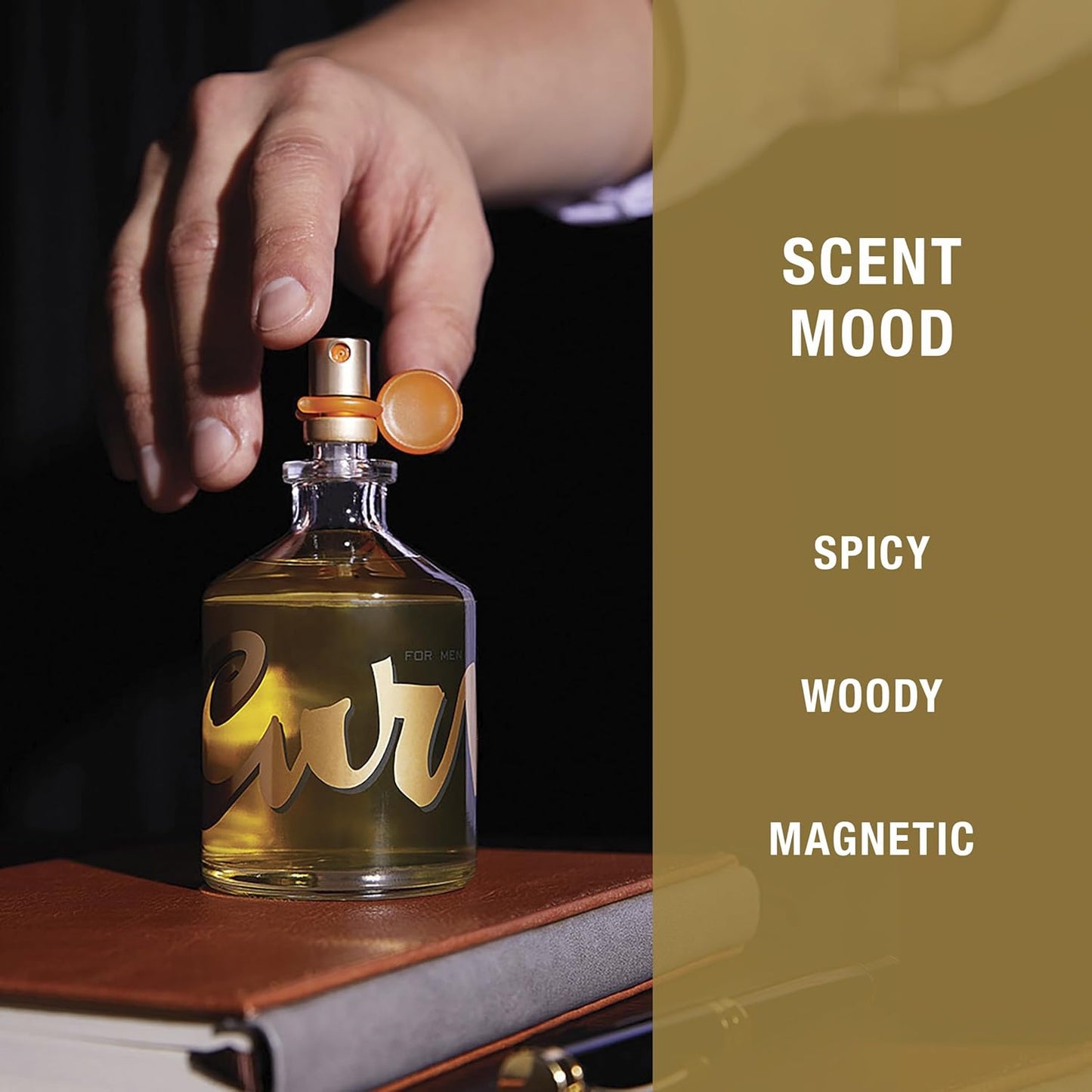 Curve Men's Cologne Fragrance Spray, Spicy Woody Magnetic Scent for Day or Night, 2.5 fl. oz