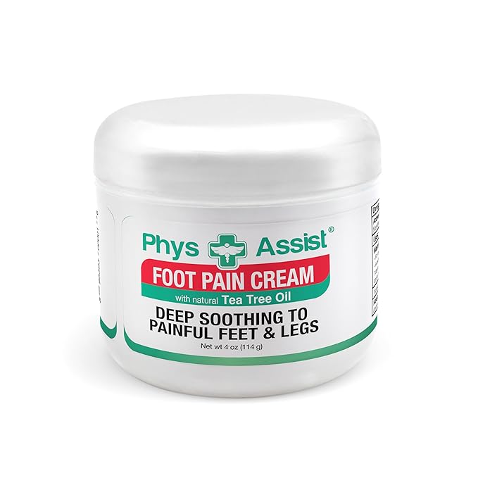 PhysAssist Soothing Foot Cream to Feet and Legs. 4 oz Jar