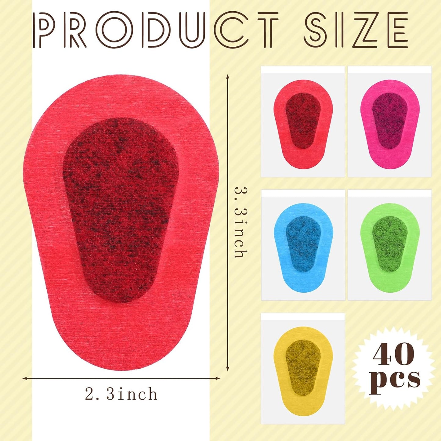 Panitay 40 Pcs Adhesive Eye Patches for Adults Disposable Breathable Medical Eye Patch for Amblyopia Lazy Latex Free Adhesive Bandages for Men(3.3 x 2.3 Inch,Colorful)