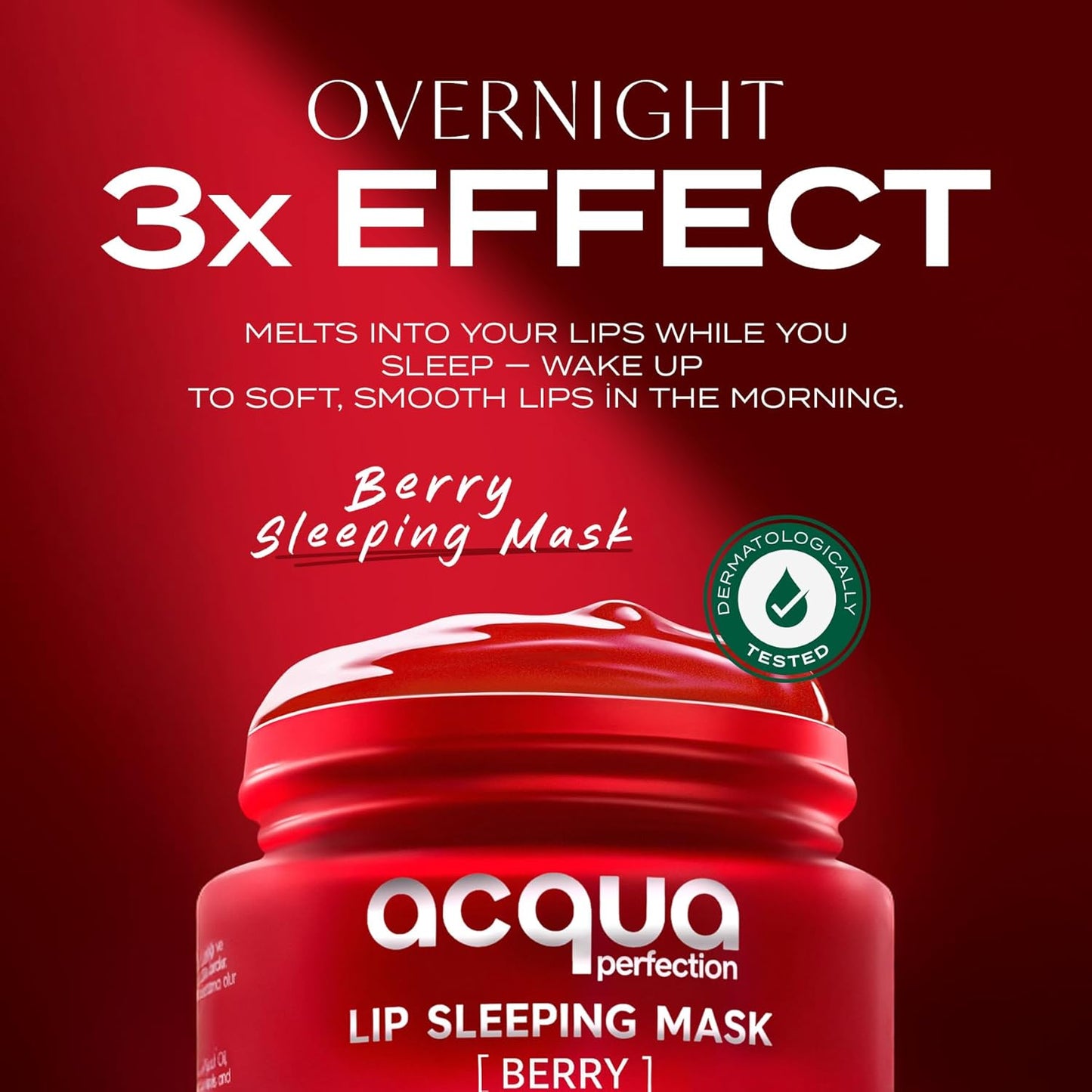 Lip Mask, Overnight Lip Treatment Enriched With Skin Softening Berry and Hydrating Shea Butter, Flaky Dry Lips