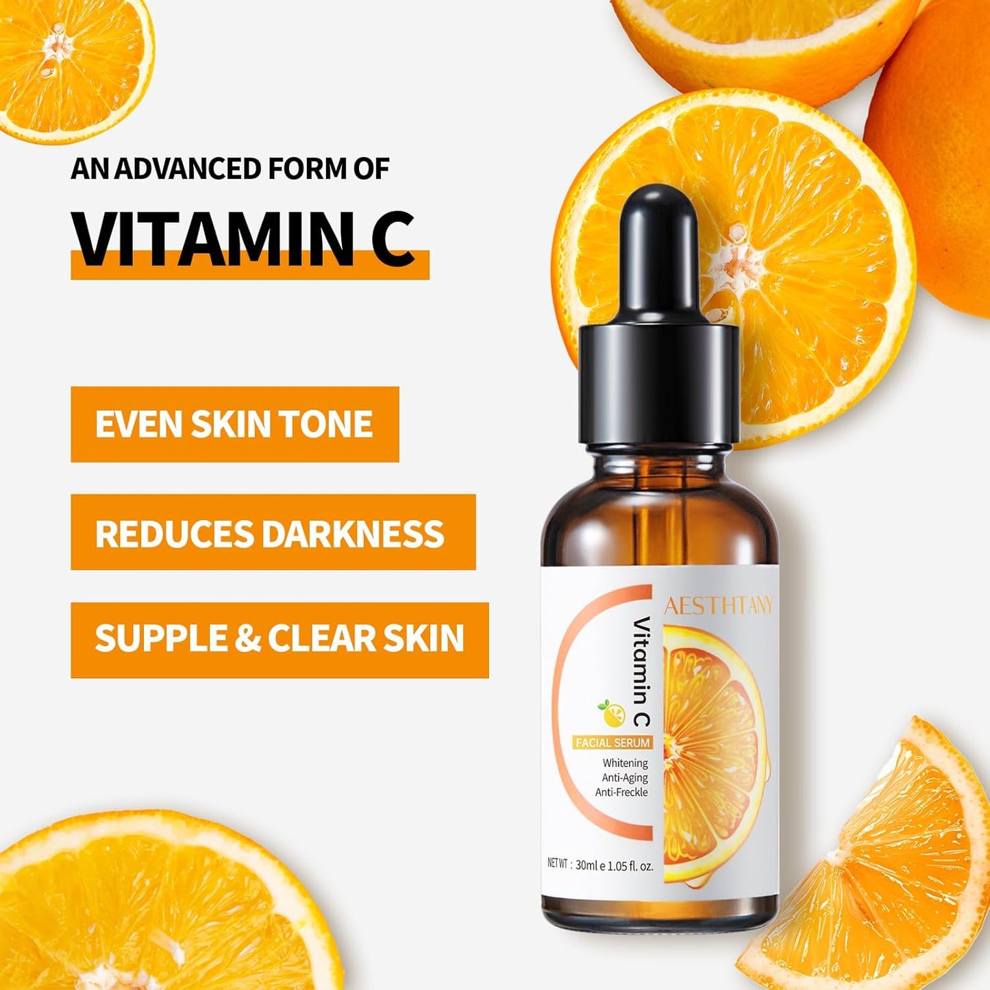 Vitamin C Serum For Face with Hyaluronic Acid - Hydrating, Moisturizing1.01 Fl oz