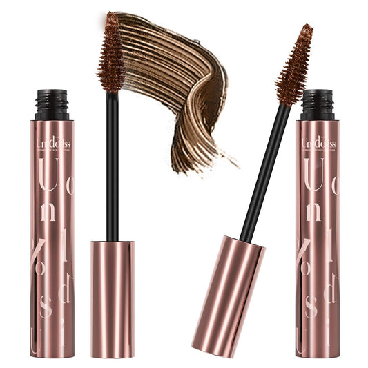 Unidollss Tubing Mascara Brown 2Pcs | Volume & Lengthening Lash Extension Effect, No Clumping, Smudge Proof,Long Lasting, Washable & Cruelty Free for Sensitive Eyes, Gluten Free for 30+ Women