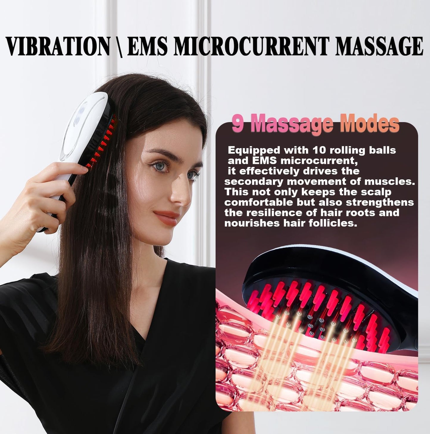 4-in-1 Hair Scalp Massager Comb - Hair Oil Applicator & Scalp Scrubber, Portable for Home & Travel Use, Ideal for Women’s Hair Care