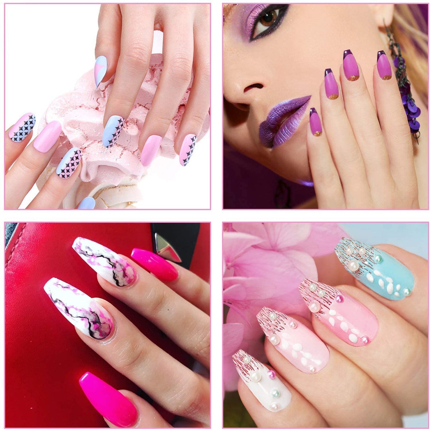 10pcs Nail Art Brushes - Double Ended Liner & Dotting Tools Set, Shiny Handles, Easy To Use Drill Point Drawing Tools for Beginner DIY Design