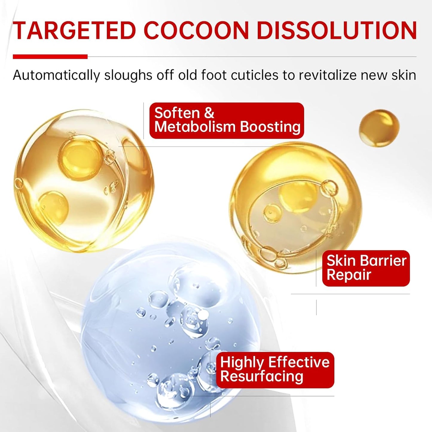 3 Pack Foot Peeling Mask, Hydrating Exfoliating Foot Mask for Dry Cracked Feet, Callus Remover & Cracked Heel Repair & Foot Care