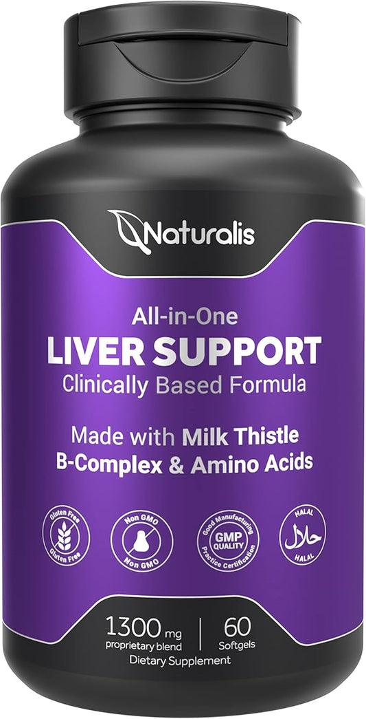 Naturalis Silymarin Milk Thistle 1300mg Enhanced 13-in-1 Liver 60 Liver