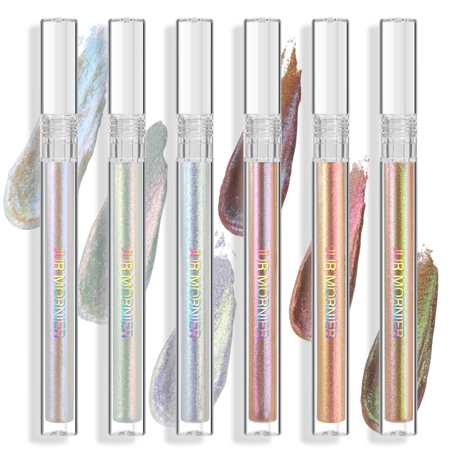 Multichrome Liquid Eyeshadow Set,3 Colors Multi-Dimensional Eye Liner Makeup,High Pigment Waterproof Metallic Eye Shadow,Ultre Fine Tip Glitter Eyeshadow (set1+set2)