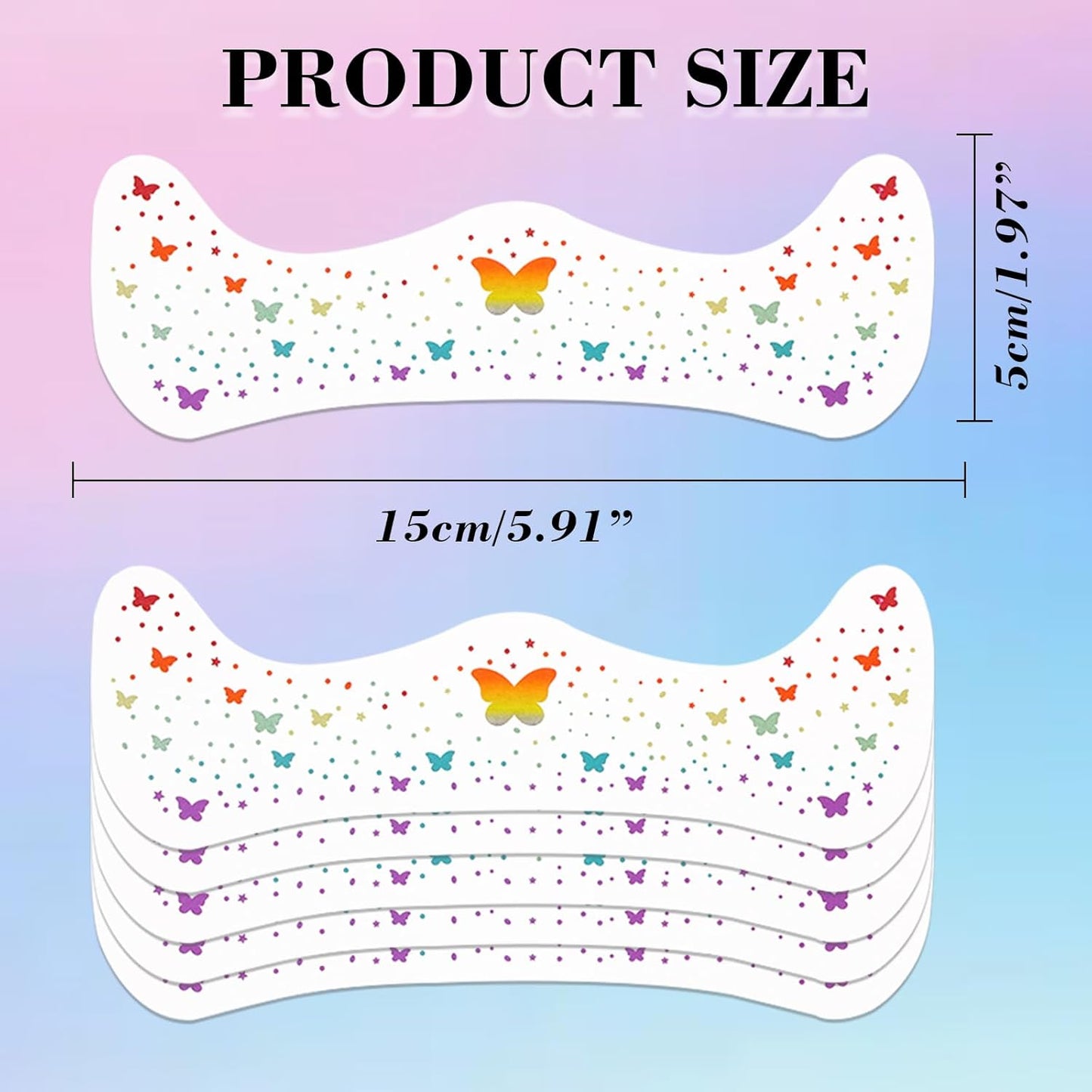 Temporary Tattoos Adult: Glitter Freckles & Star Face | Body Glitters with Face Glitter for Women Girls - Country Concerts Festival Rave Accessories (butterfly)