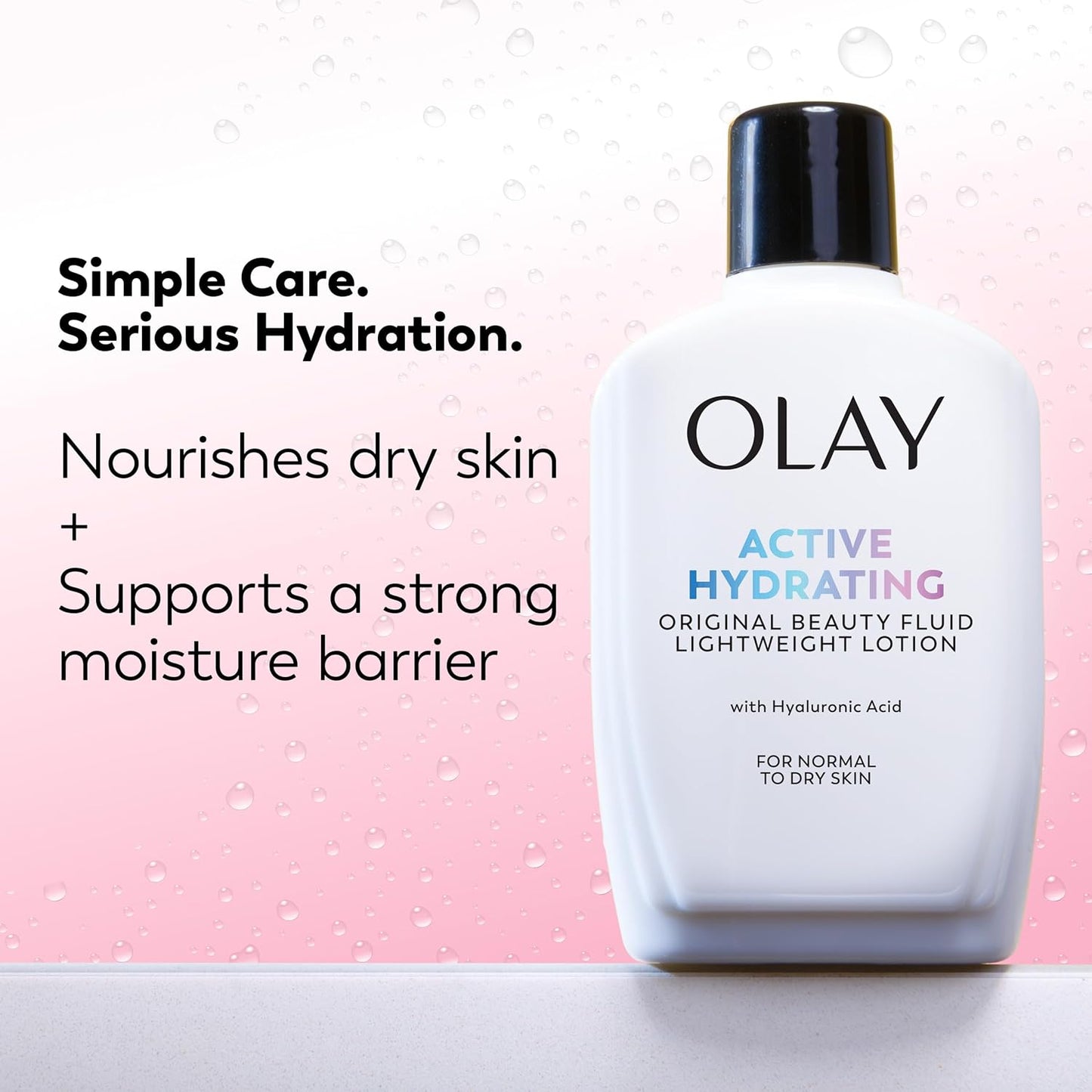 Olay Face Moisturizer, Active Hydrating Beauty Fluid Lotion, Original Facial Moisturizer, 4 Oz. (Pack of 2)