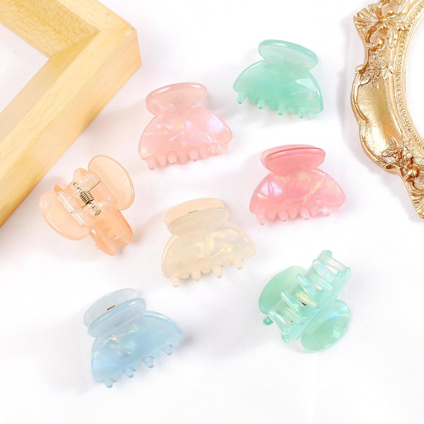 12Pcs Small Hair Claw Clips - Mini Hair Claw Clips for Girls and Women-Stylish Thin Hair Accessories Classic Hair Clips for Easy Styling-small butterfly (small hair clips1)