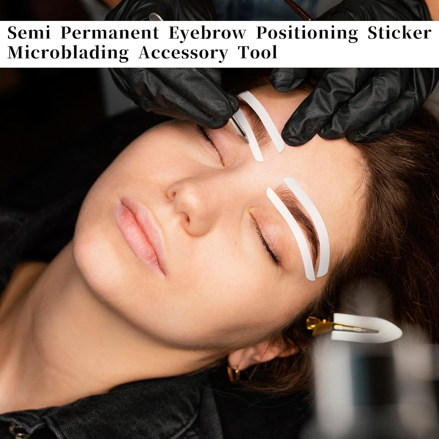 48 Pairs Airbrush Eyebrow Sticker Stencils Disposable Brow Shaping Sticker Eyebrow Shape Tape Adhesive Eyebrow Template Sticker Eyebrow Stamp Airbrush Brows Tape for Eyebrow Tinting Makeu