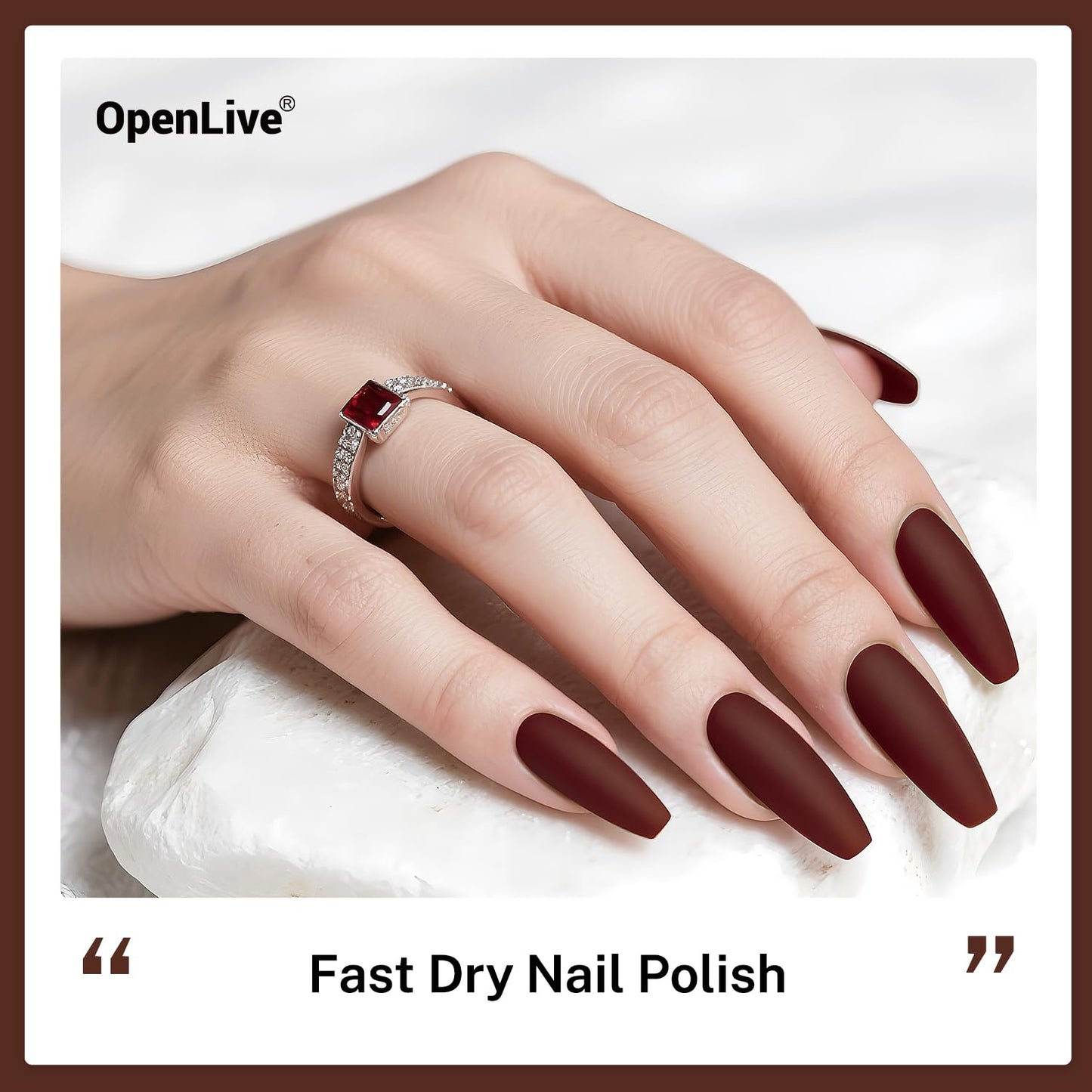 16.5ml Brown Nail Polish Large Volume Quick Drying Nail Polish, Fast Drying and Long Lasting Color Nail Art DIY Home Manicure Gift for Women